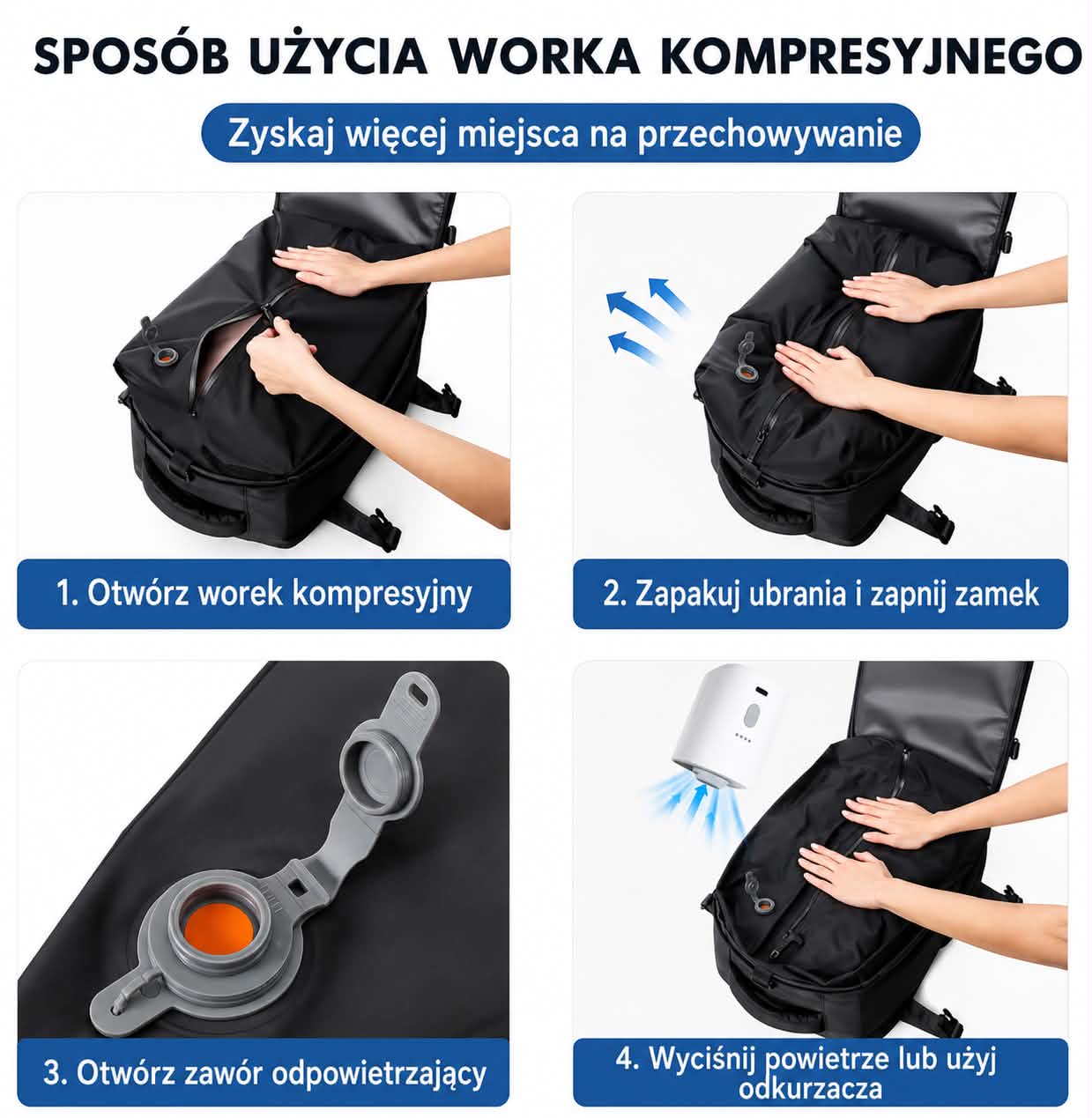 Plecak podróżny kompresyjny 30L